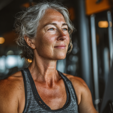 Здорові літні люди займаються спортом на свіжому повітрі